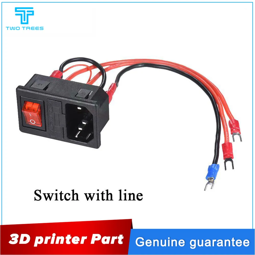 3D Printer Parts 220V/110V 15A Power Supply Switch Male Socket with Fuse for 3D Printer DIY 3D Printer Accessories