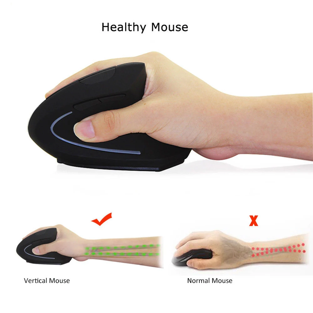

Bluetooth Wireless Mouse Rechargeable Ergonomic Optical Vertical Mice LHB99