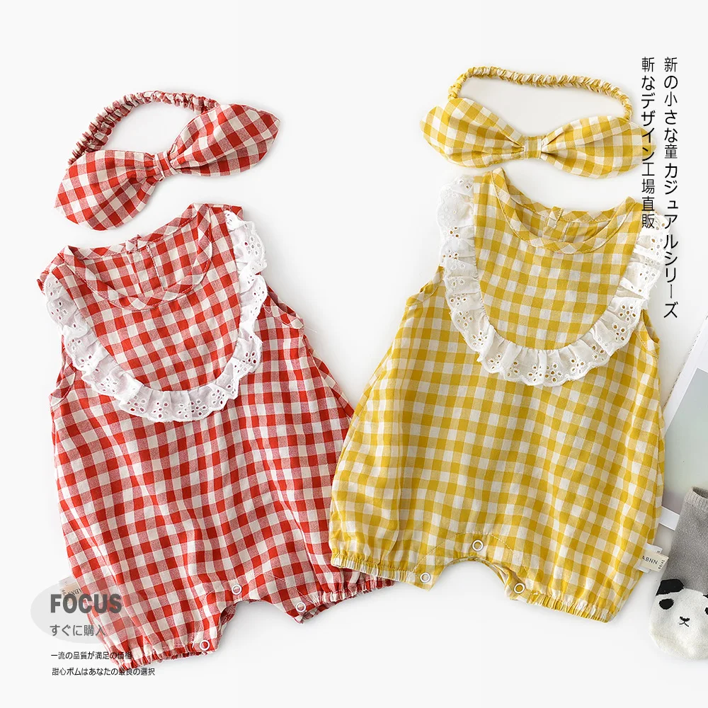 

Newborn Baby Girls Clothes Summer Jumpsuit Floral Print Princess Romper Headband Brief Set Outfit Infant Toddler Babies Clothes