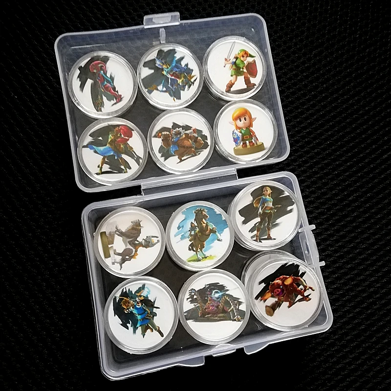 24 шт. Zelda коллекция монет легенда о Amiibo карты полный набор Inclue Link's Пробуждение молодой ссылка Новые настройки данных Быстрая
