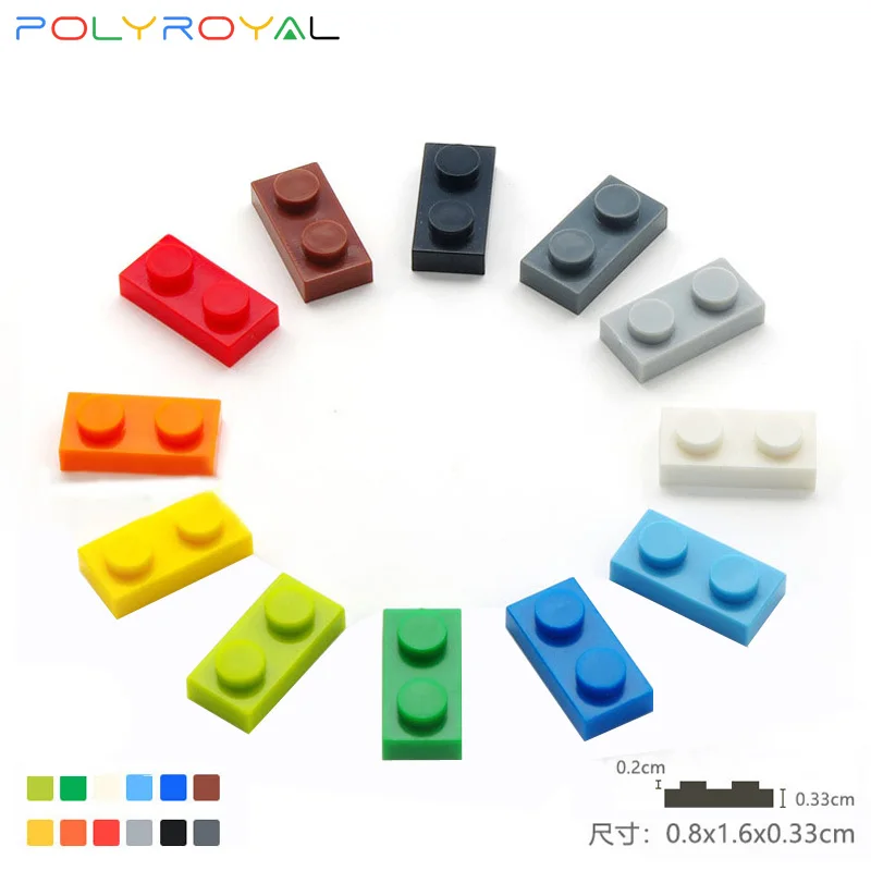 

Building Blocks accessories DIY Plastic Thin Brick 1x2 Dots 302 PCS Educational Creative Compatible With Legoe toys for childre