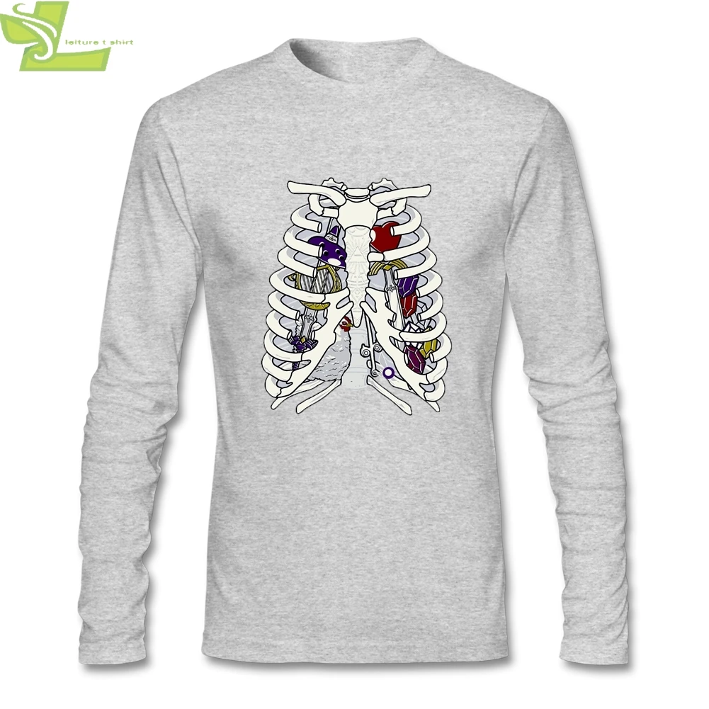 Легенда о Зельде рок футболка мужская рубашка с длинным рукавом CrewNeck Хлопковая мужская рубашка xxxl - Цвет: Серый