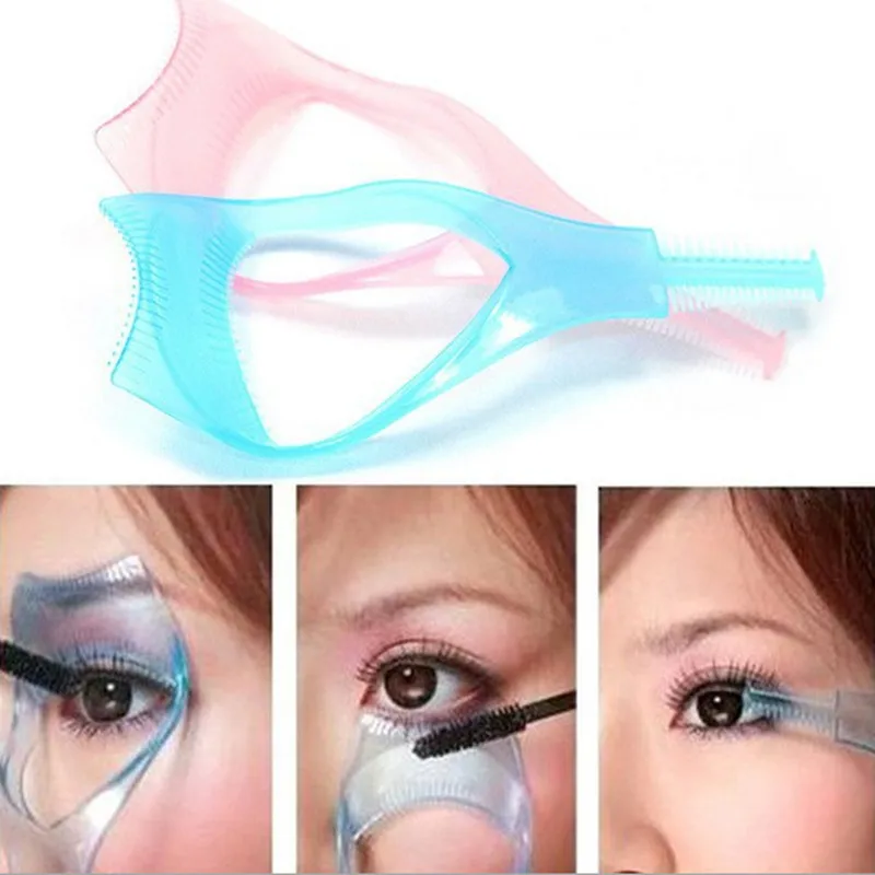 Eyelash Tools 3 In 1 Makeup Mascara Shield Guard Eyelash Curling Comb Lashes Curlers Applicators Comb Beauty Cosmetic Tools