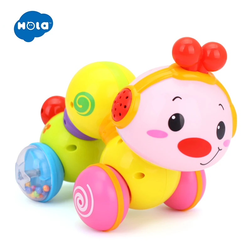 HOLA TOYS 997 бегущий червь прекрасный музыкальный Brinquedos Bebe червь пресс функция с музыкой и светом обучающие игрушки