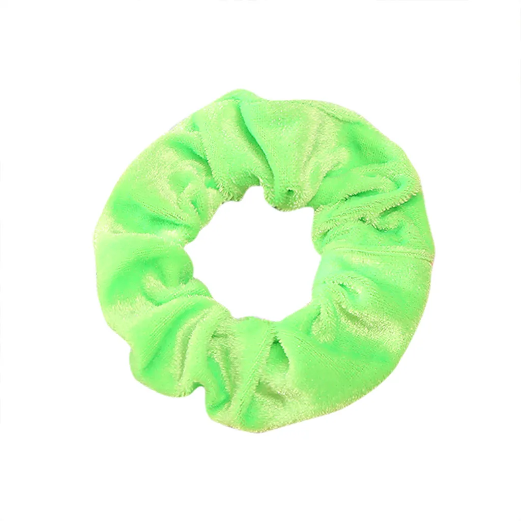 1 шт. Velluto Scrunchies Fasce Accessori Per Capelli Donne Ragazze Capelli Elastici Cravatta In Gomma anello corda per cape - Цвет: L