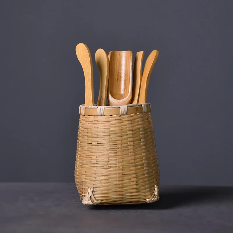 Style F LUWU natural bamboo ceramic tea ceremony sets handmade chinese kung fu tea accessories - Color: Style F