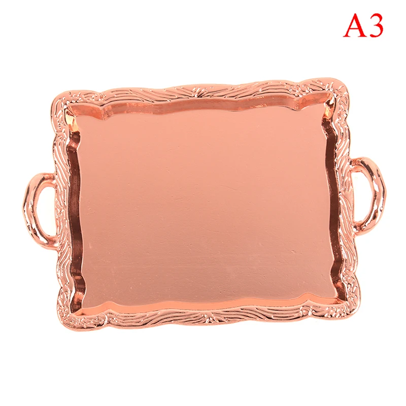 1:12 Scale Dollhouse Miniature Bronze Color Frying Pan Cooking Pot Kettle Cookware Kitchen Cooking Kit Dolls Accessories doll accessories