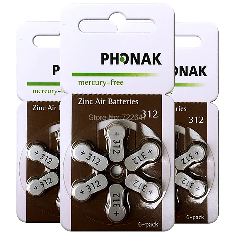 60x Phonak Hearing Aid Batteries 312 A312 A312 P312 Pr41 Germany 1 45v High Power Zinc Air Battery For Itc Hse Hearing Aids Sale Ear Care Aliexpress