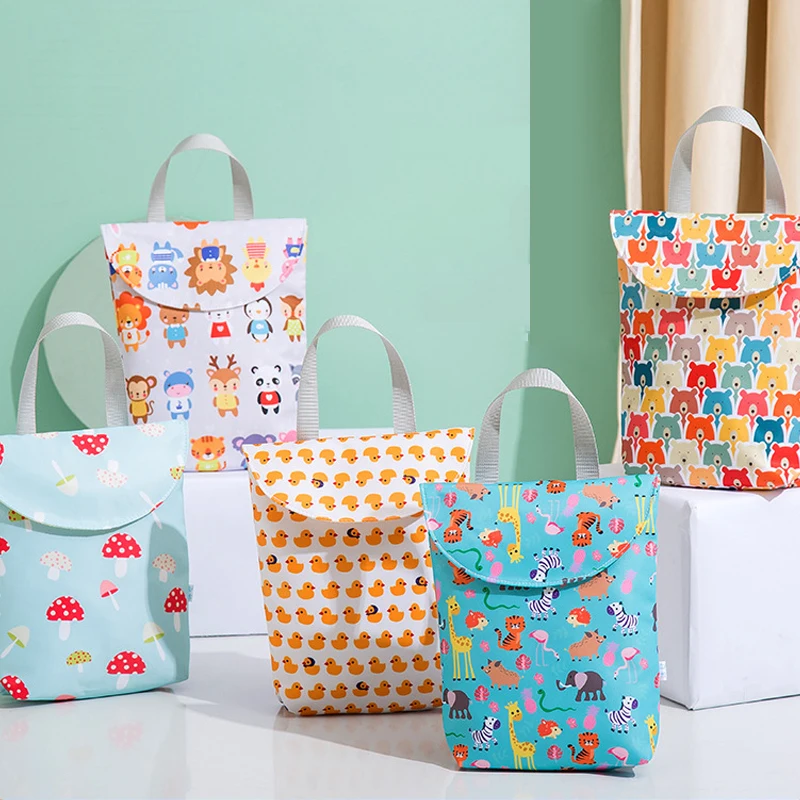 

Multifunctional Baby Diaper Bags Reusable Waterproof Fashion Print Wet/Dry Nappy Bag Mummy Handbag Outdoor Diaper Organizer