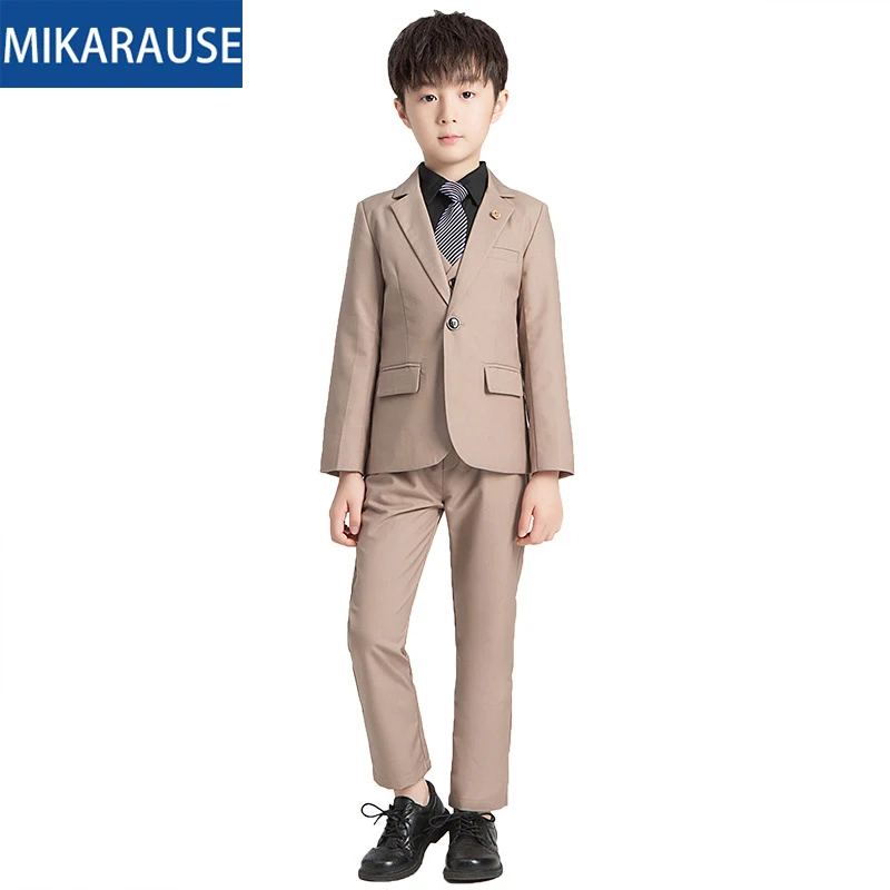 

Mikarause Kids Slim Boys Suits Notched Single Breasted 2-10Y Blazers Toddler Baby Boy Suit Costume Enfant Garcon Mariage Clothes