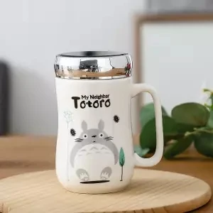 Creative Ceramic Cup Female Student Cup Large Capacity Water Cup Mug Simple with Lid Spoon Couple Coffee Cup Milk Cup Coffee - Цвет: 450ML