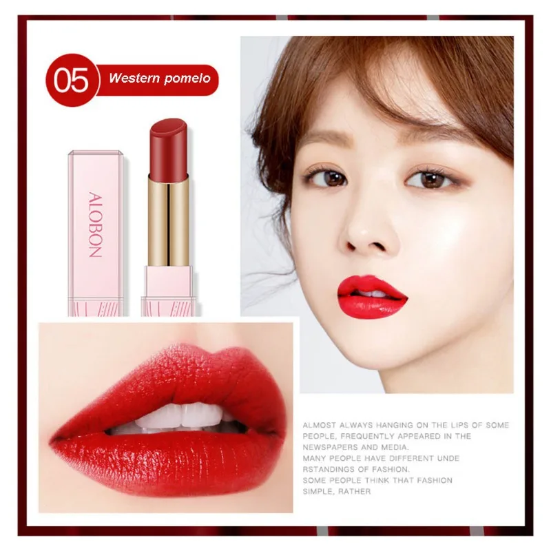A5 Matte Lipstick Waterproof Velvet Lips Stick 10 Colors Sexy Non-stick Cup Lasting Make-up Moisturizing Solid Lip Balm New Arrival - Цвет: A5