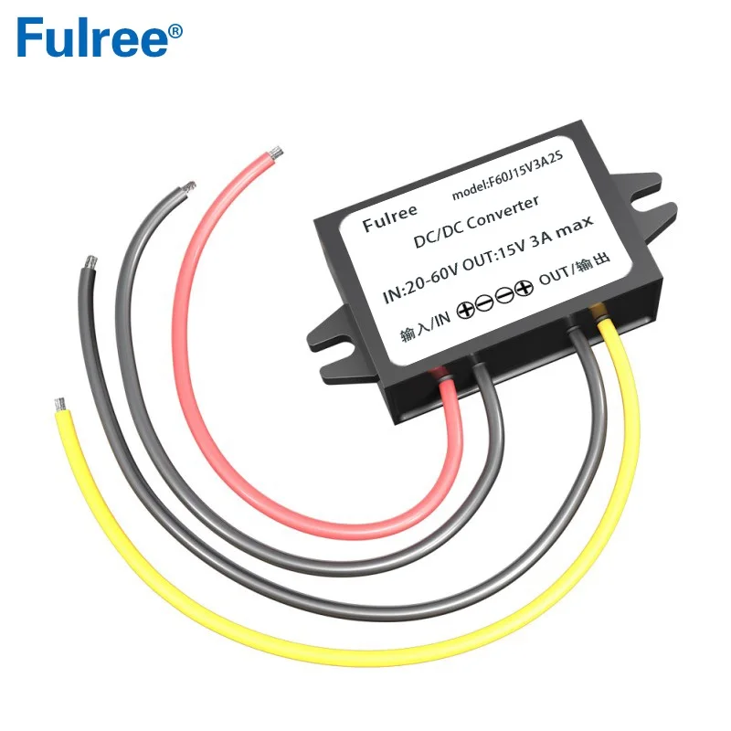 24V 36V 48V 60V to 15V 3A 5A 8A DC понижающий преобразователь 48VDC 60VDC to 15VDC понижающее напряжение Автомобильный грузовик автомобильный источник питания