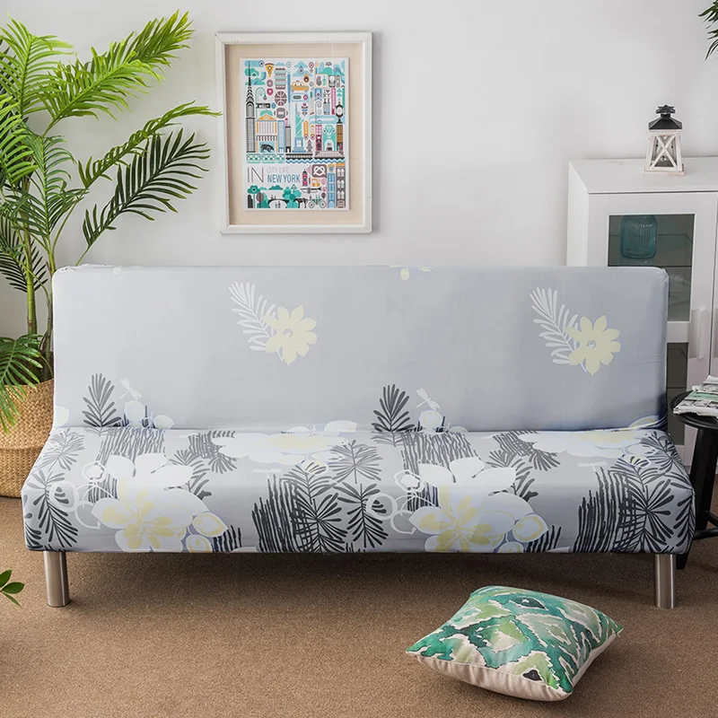  Universal Size Armless Sofa Bed Covers Cheap Couch Folding Seat Slipcover Stretch Cover Protector E
