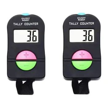 

2pcs/set Mini Digital Manual Rope Skipping Add Subtract Golf Sports Calculator Low Power Consumption Stable Operation