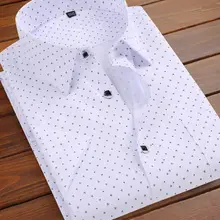 Camisas impressas masculinas manga longa primavera outono moda coreana floral xadrez bolso casual magro ajuste botão superior acima camisas de vestido