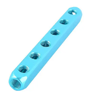 

1/4" PT Threaded 6 Positions Inline Quick Adapter Air Hose Manifold Block