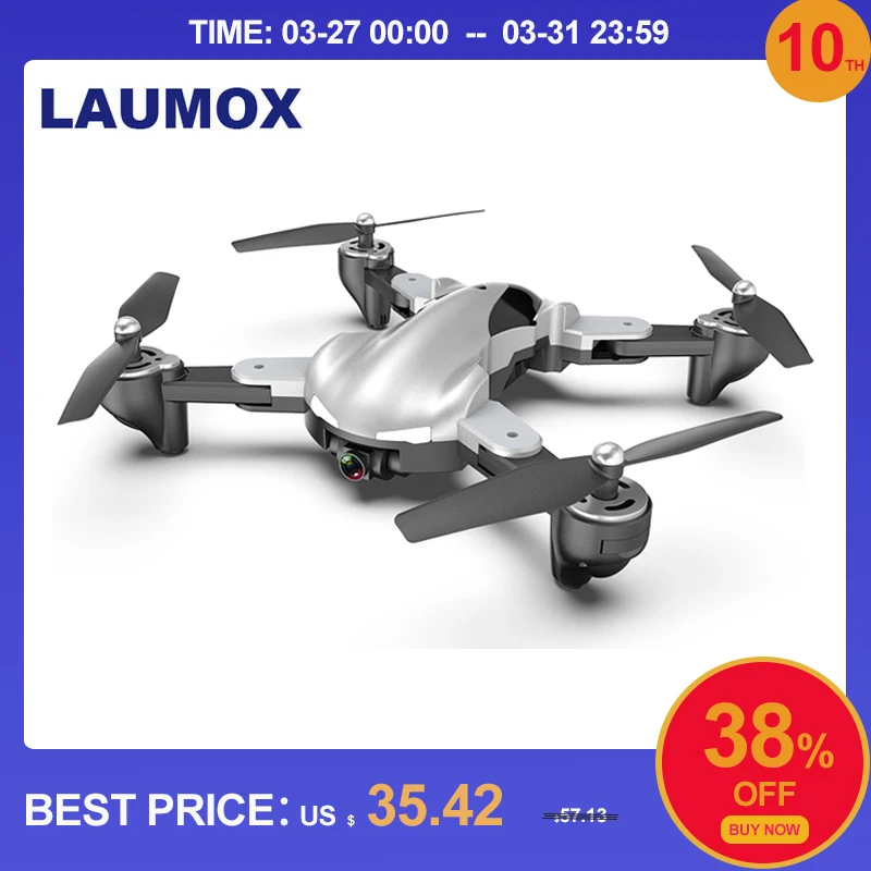LAUMOX M76 Радиоуправляемый Дрон с 4K 1080P HD двойной камерой оптический поток WiFi FPV