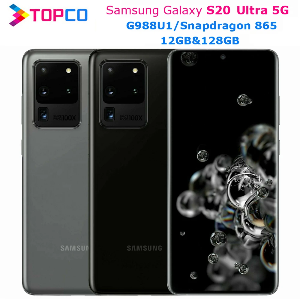 Оригинальный разблокированный телефон Samsung Galaxy S20 128 ГБ G988U1 10000 ОЗУ Snapdragon 865 восемь