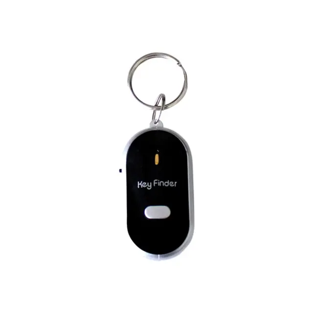 Smart Key Finder Anti-lost Whistle Sensors Keychain Tracker LED With Whistle Claps Locator black