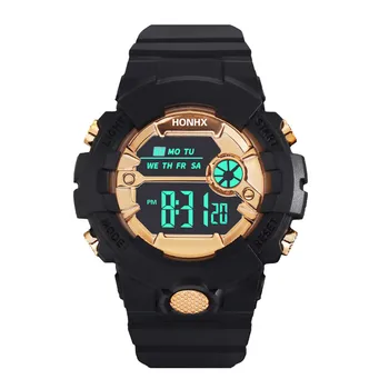 

Fashion Waterproof Men's Boy LCD Digital Stopwatch Date Rubber Sport Wrist Watch Alarm Clock Digital Watch relogio masculino