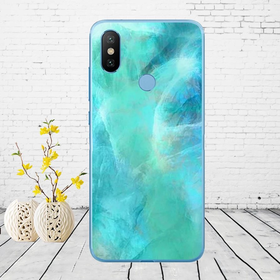 106DD кристаллы кварца Розовый Фиолетовый Aqua space Мягкий силиконовый чехол для Xiao mi Red mi 6 6a mi 8 a2 lite note 5 6 pro 7 Case