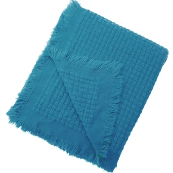 

Woven Living Room Cozy Textured Knitted Blanket Thickened Decorative Fluffy Solid Bed Sofa Home Textile Throw Air Conditioning