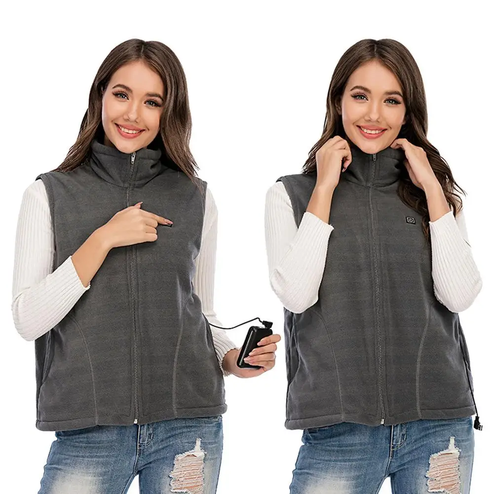 Winter Smart Heated Vest Electric Heating vest 3 Temp Levels 5 major heating areas for Cycling Camping Fishing | Спорт и развлечения