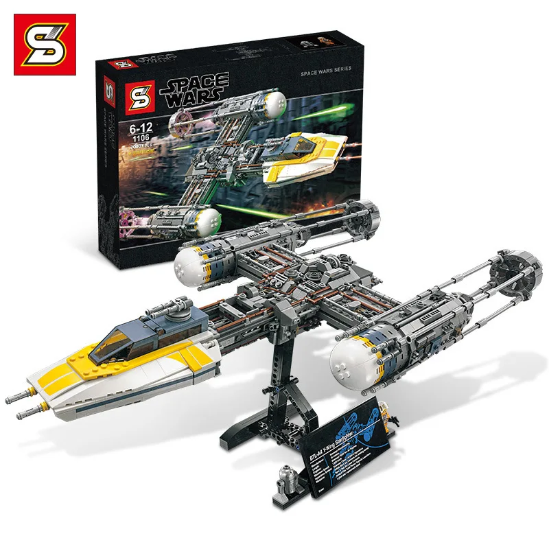 

05040 2000 PCS Star Plan Wars The Y-wing Set Model Building Blocks bricks toys for children christmas eductional Gift
