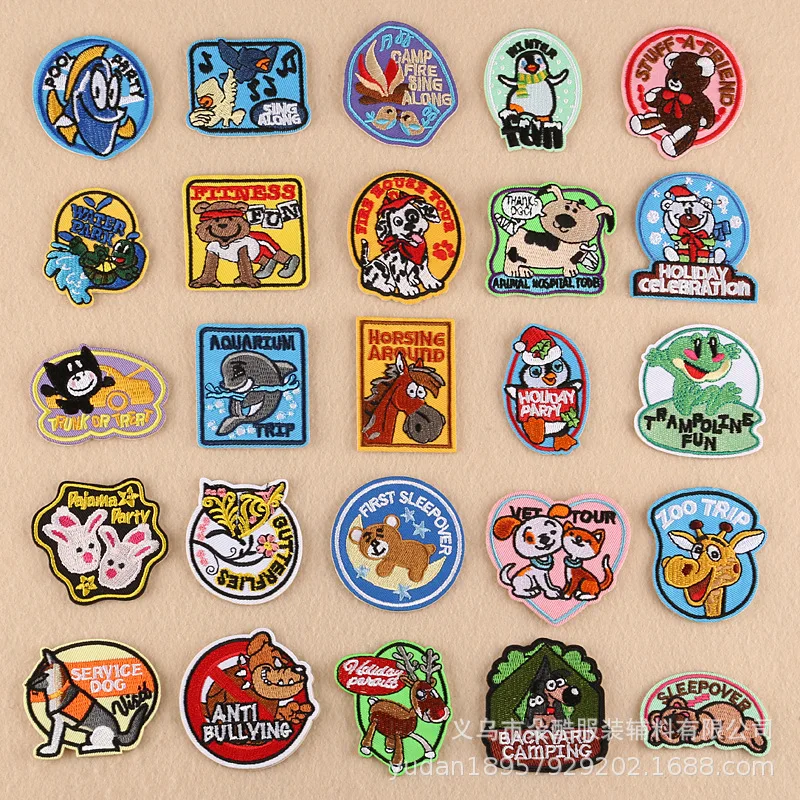 

10pcs/lot 3M Self-adhesive Embroidery Patches Letter Clothing Decoration Accessories Strange Things Phone Craft Handbag Applique