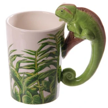

300Ml Hand-Painted 3D Animal Mug Carto on Lizard Ceramic Coffee Cup Gift Cup