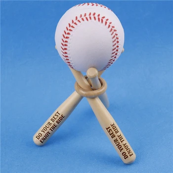 

Mini Baseball Bat Display Rack Holder Wedding Party Junior Engraved Personalized Custom Ring Bearer Groomsmen Gift Laser Award