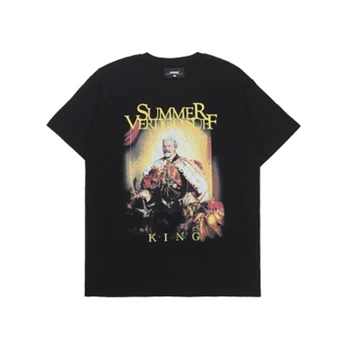 

Oversize Men 100% Cotton Tshirt Tops Tees Print Darkness RAP High Street Vintage Men T-Shirts Punk Hip Pop Snap Camisetas Hombre