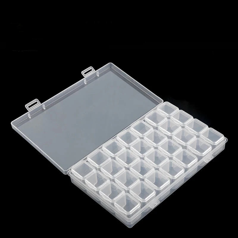 28 Grids Dismountable Diamond Embroidery Accessories Diamond Painting Boxes Cross Stitch Cases Storage Organizer Home Storage
