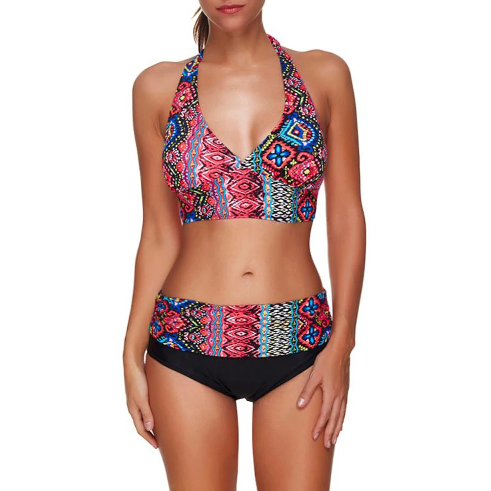 

Floral Sexy Bandage Bikini Set Women Swimming Suit Fashion Swimsuit Two-Piece Swimwear Bathing Suit Female Biquini Plus Size Set