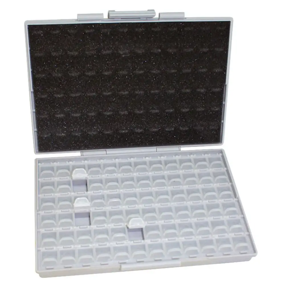 AideTek SMD резистор конденсатор бусины для хранения белая коробка Органайзер Пластиковый Ящик для инструментов для хранения электроники Чехлы и органайзеры BOXALL - Цвет: BOXALL72