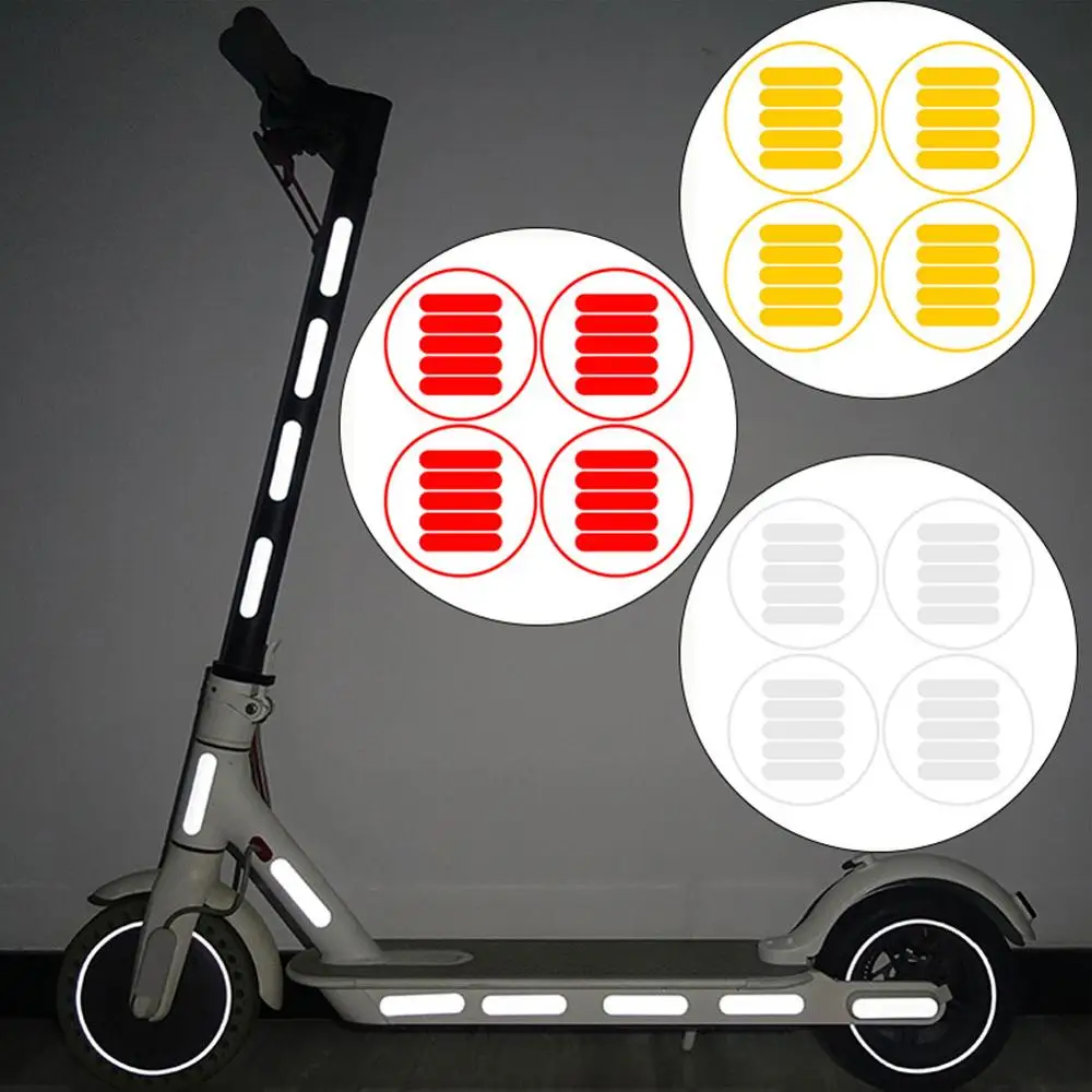 

4Pcs/set For Xiaomi Mijia M365 Pro Electric Scooter Reflective Sticker Reflector For Safety Night Riding Cycling Scooter Parts