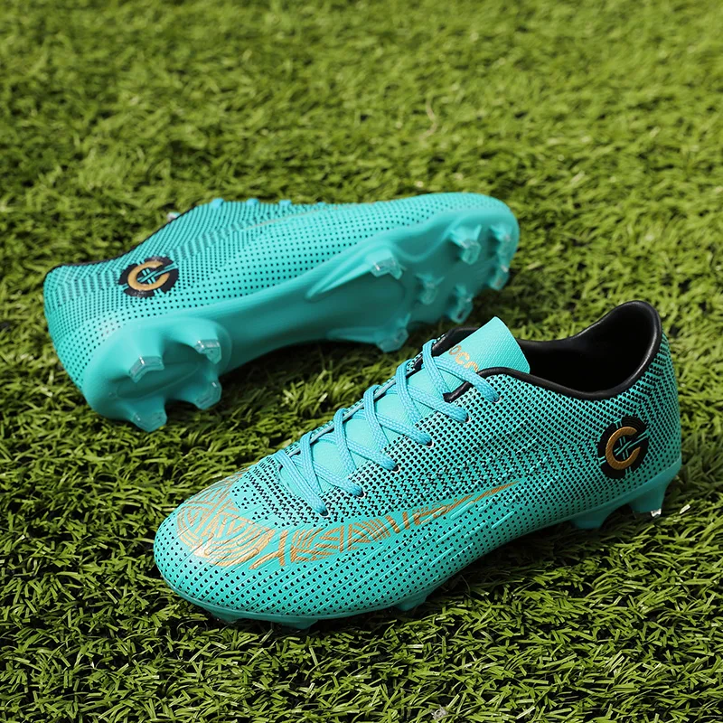 Explosive long nails and broken soccer shoes, soft and lightweight sports breathable fashion soccer shoes