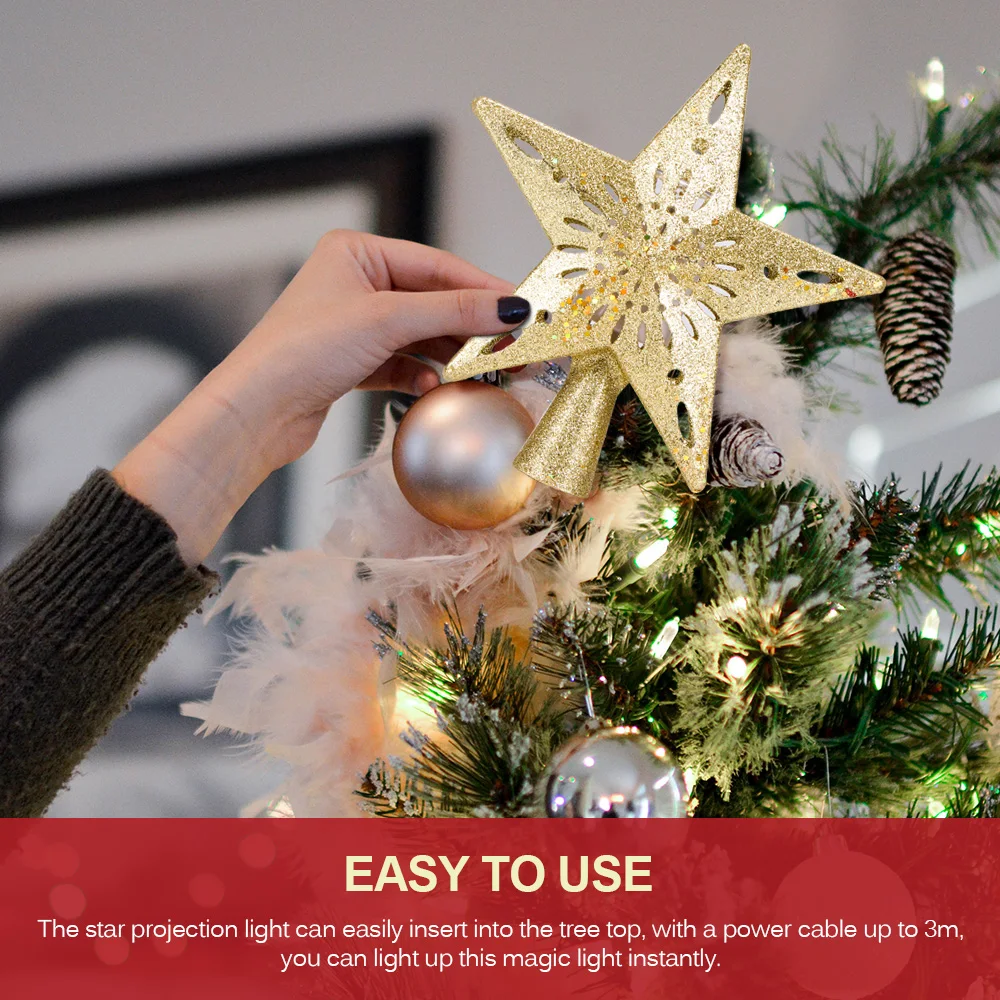 Рождественская елка Топ Свет звезда форма регулируемый светодиодный Снеговик полоса проектор rgb огни Рождественские украшения Серебро Золото