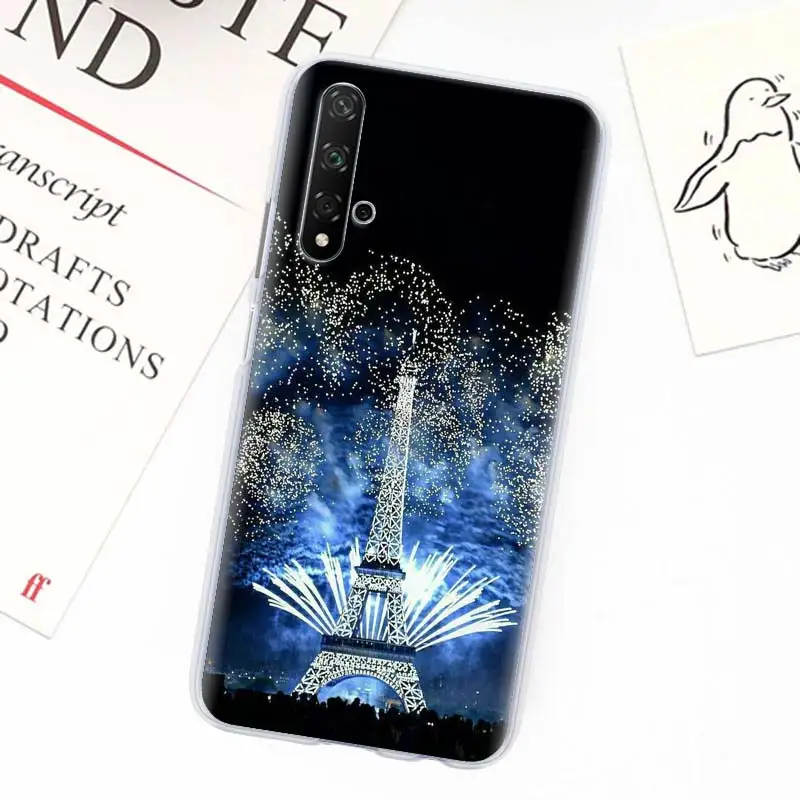 Лондонский Париж Эйфелева башня Франция чехол для телефона для Honor 8X 9X 8A Pro 8C 8S Play 3e Honor 20 Pro 10 20 Lite 20i жесткий чехол