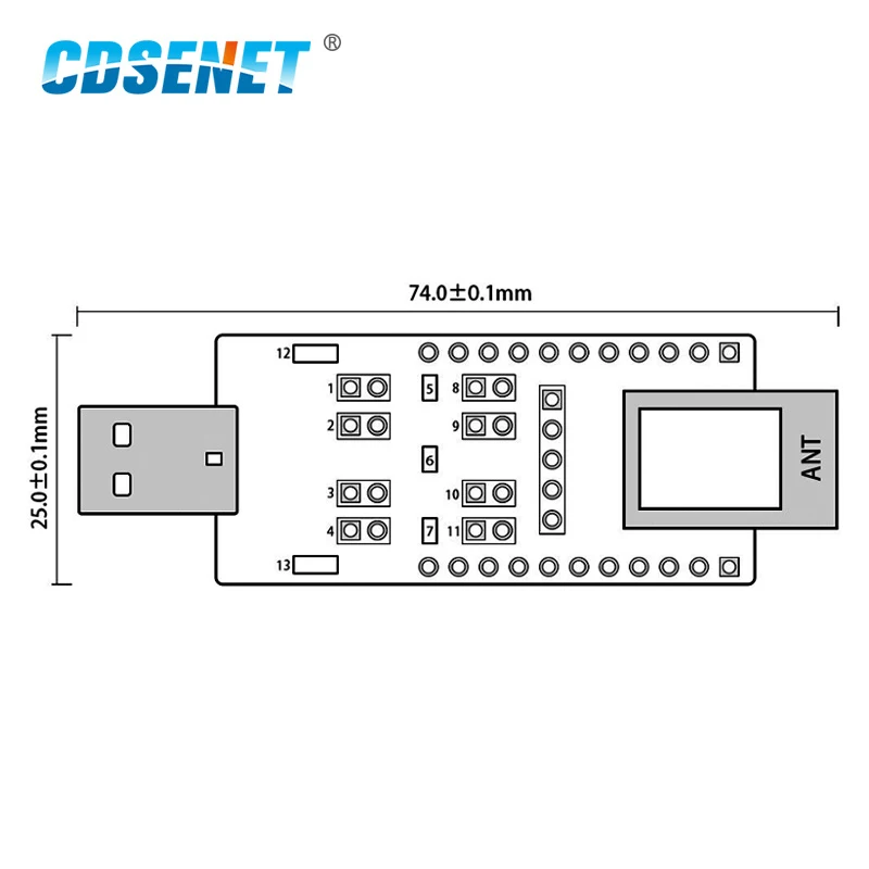 Test Board ZigBee Usb Module 2.4GHz USB To TTL UART CH340G CC2530 E18-MS1-PCB E18-TBL-01 ir zigbee ble,wireless module