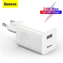 Baseus 24 Вт Быстрая зарядка 3 0 USB зарядное устройство для Samsung Xiaomi Huawei