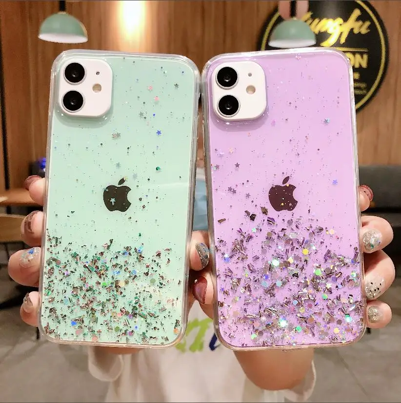 20PCS High-Quality Bling Soft TPU Glittering Smooth Phone Cases