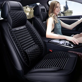 

Full Coverage PU Leather car seat cover flax fiber auto seats covers for nissan sylphy teana j31 j32 terrano 2