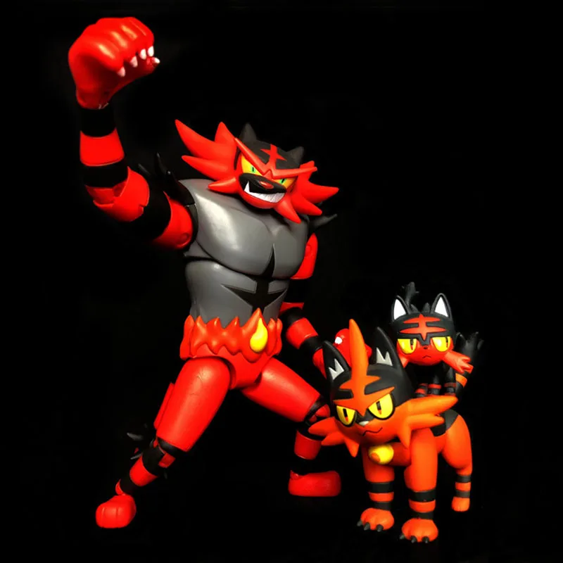 Takara Tomy Pokemon Litten Torracat Incineroar фигурка игрушки Аниме Покемон Litten Evolution фигурка игрушки подарки для детей