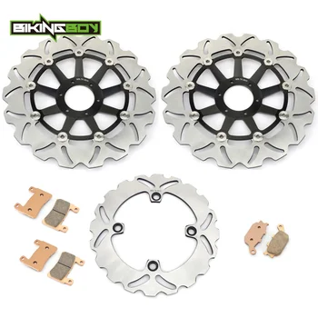 

BIKINGBOY Front Rear Brake Discs Disks Rotors Pads For Honda CBR 900 RR Fireblade W X 1998 1999 CBR900RR Fireblade Japan 98 99