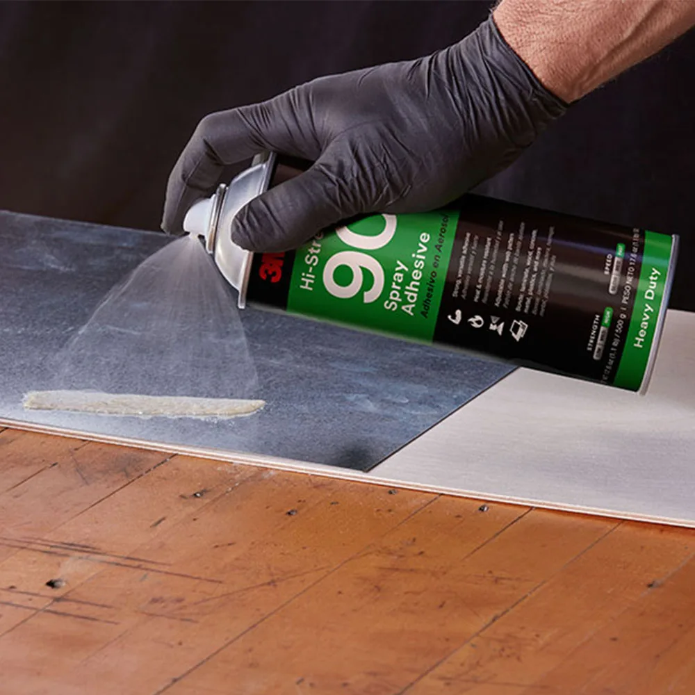 3M Клей-спрей Hi-Strength 90, эластомерный однокомпонентный, прозрачный, 500 мл,(90