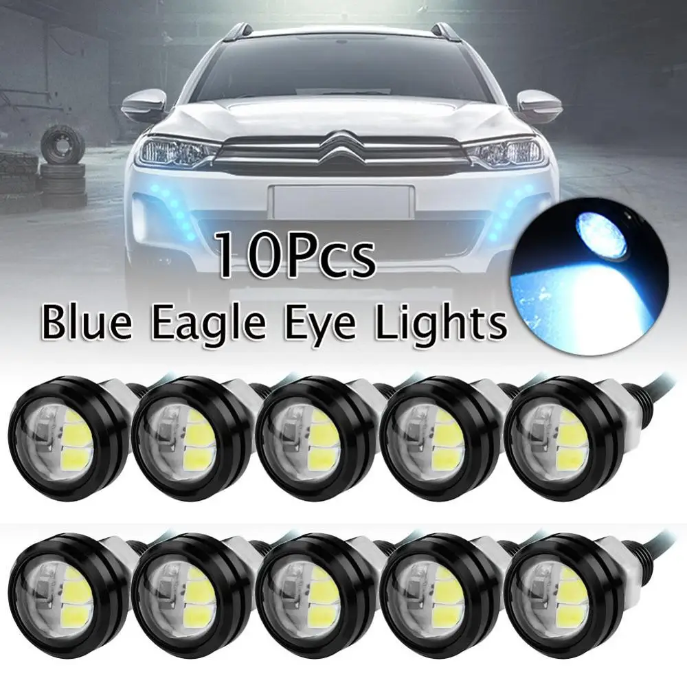 

Car Hawkeye headlight 10 pcs DC 12V 15W Hawkeye LED Universal driving reversing lights car signal lights warning lights csv 2020