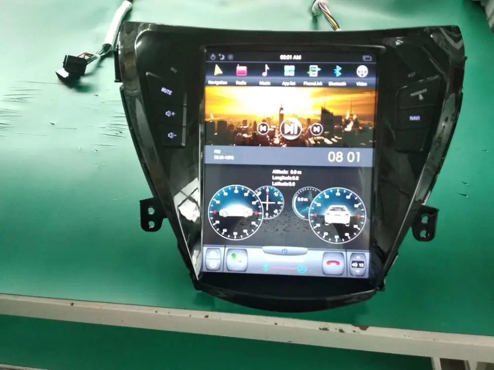 10," вертикальный ips экран Автомобильный Радио плеер для hyundai Elantra Автомобильный gps PX6 tesla carplay головное устройство Android 8,1 Автомобильный мультимедийный