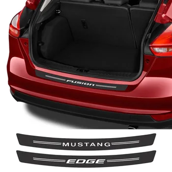 

For Ford Fiesta Mondeo Fusion Explorer Escape Shelby Edge Ecosport Kuga Mustang ST Car Rear Bumper Protector Sticker Accessories